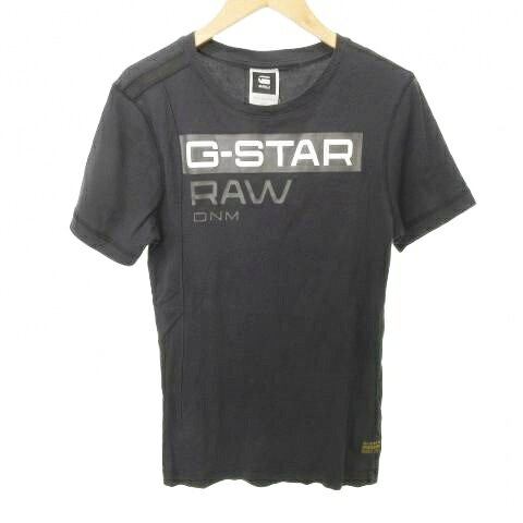 【中古】ジースターロウ G-Star RAW プリント Tシャツ ロゴ 半袖 クルーネック 薄手 Sサイズ グレー ■YHS7 レディース 【ベクトル 古着】 251106