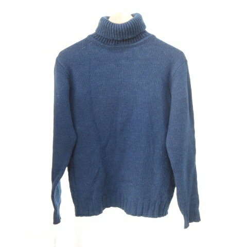 【中古】ナノユニバース nano universe 美品 タートルネック ニット セーター 長袖 Sサイズ 青 ブルー ■YHS2 メンズ 【ベクトル 古着】 251114