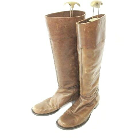【中古】マーガレットハウエル MARGARET HOWELL レザー ロングブーツ 日本製 24.0cm 茶 ブラウン レディース 【ベクトル 古着】 251203