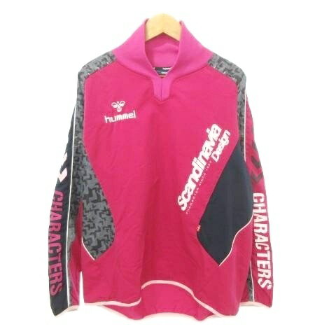 Rakuten - 【中古】ヒュンメル hummel スポーツウェア カットソー 長袖 ロゴ 薄手 Lサイズ ピンク ■GY99 メンズ 【ベクトル 古着】 260120