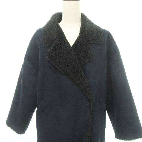 【中古】ナノユニバース nano universe 美品 スエード ボアコート 38 Mサイズ 紺 ネイビー ■TC レディース 【ベクトル 古着】 260128 vectorpremium-18845297 ブランド古着ベクトルプレミアム店 サンプル画像3