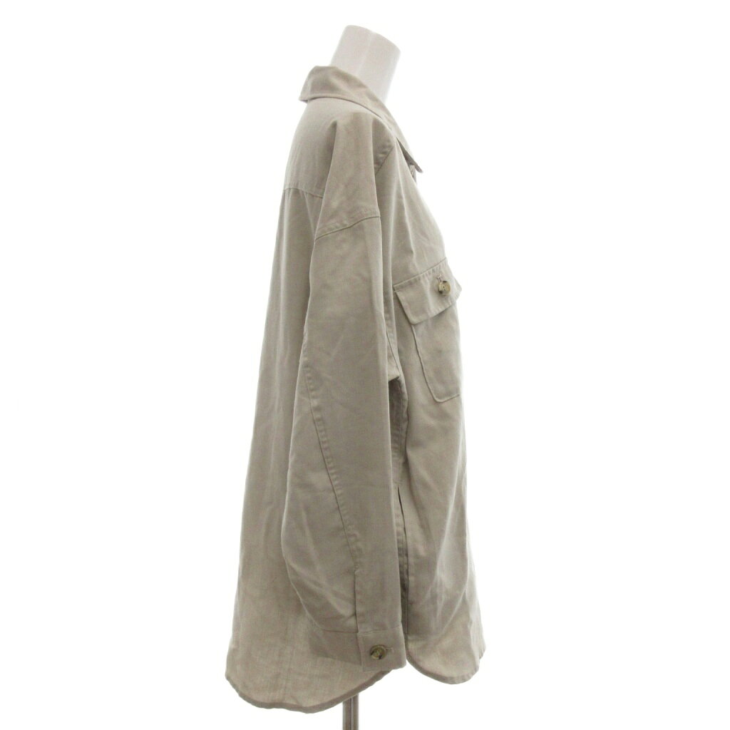 【中古】グローバルワーク GLOBAL WORK 美品 シャツ F ベージュ レギュラーカラー フラップポケット 長袖 /NL レディース 【ベクトル 古着】 260428 vectorpremium-19059419 ブランド古着ベクトルプレミアム店 サンプル画像3