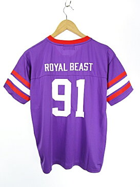 【中古】ディズニー Disney ビースト Beast 美女と野獣 アメリカンフットボールユニフォーム Tシャツ カットソー S パープル 紫 タグ付き メンズ レディース 【ベクトル 古着】 180425 ブランド古着ベクトルプレミアム店