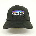 【中古】未使用品 パタゴニア Patagonia 38289 SP23 P-6 Logo Trucker Hat ロゴ トラッカーキャップ メッシュキャップ ブラック メンズ 【ベクトル 古着】 240201