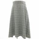 【中古】グリーンレーベルリラクシング ユナイテッドアローズ green label relaxing フレアスカート ロング ミモレ グレンチェック 38 M グレー /SS 1028 レディース 【ベクトル 古着】 241028(4)
