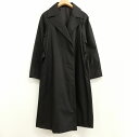 【中古】ユニクロ UNIQLO トレンチコート ロング ブラック XS 211-445137 メンズ 【ベクトル 古着】 241105