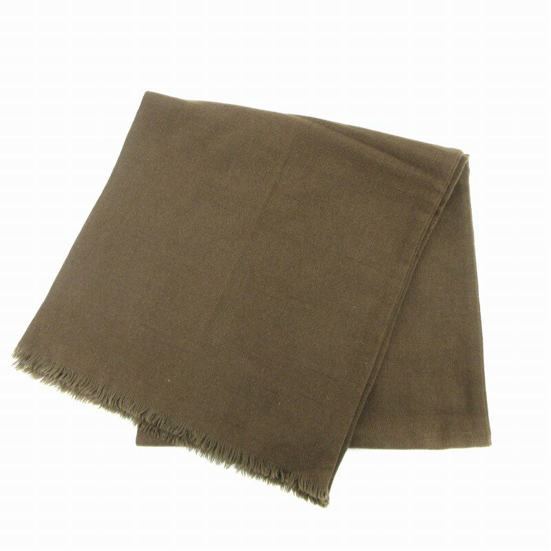 【中古】ユナイテッドアローズ UNITED ARROWS Nicky ニッキー per パー カシミヤマフラー ストール フリンジ 茶 ブラウン /GV レディース 【ベクトル 古着】 241227