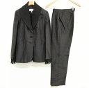 【中古】エレガンス Elegance セレモニー スーツ セットアップ ジャケット スラックス 40 ブラック系 レディース 【ベクトル 古着】 241225