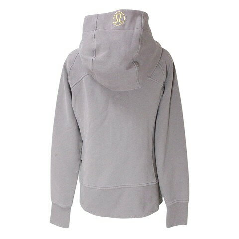 【中古】ルルレモン lululemon パーカー ヨガウェア ジップアップ 長袖 裏起毛 サムホール ロゴ刺? 6 日本サイズM相当 紫系 X レディース 【ベクトル 古着】 250320