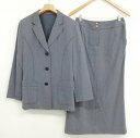 【中古】キャラオクルス CARA O CRUZ レリアン スーツ セットアップ ジャケット ロング スカート 9 ネイビー レディース 【ベクトル 古着】 250408