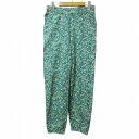 【中古】ザラ ZARA イージーパンツ 小花柄 M 170/70A 緑 グリーン X レディース 【ベクトル 古着】 250416