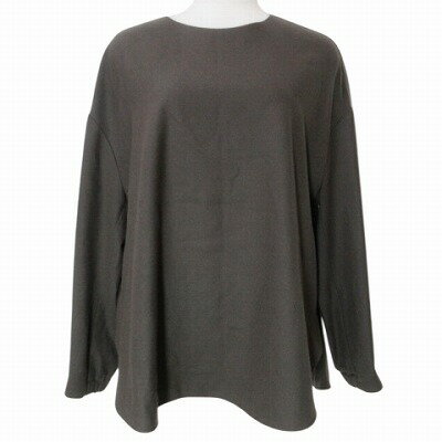 【中古】セオリーリュクス theory luxe 21AW SUNI サキソニープルオーバーシャツ 長袖 ウール ドロップショルダー 38 M相当 茶 ブラウン X レディース 【ベクトル 古着】 250421