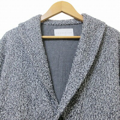 【中古】エストネーション ESTNATION 2016 パイルジャケット ロング ショールカラー L パープル系 X メンズ 【ベクトル 古着】 250422