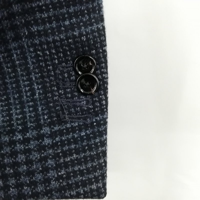 【中古】MASSIMO DUTTI マッシモドゥッティ チェック チェスターコート 46 ネイビー系 メンズ 【ベクトル 古着】 250414