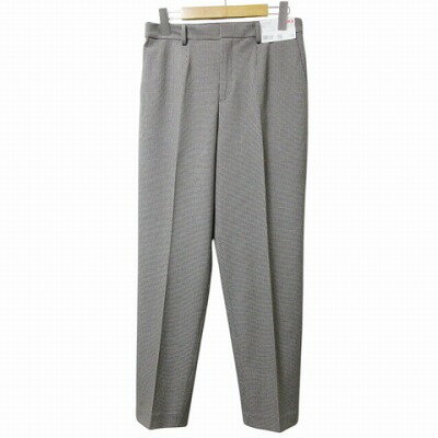 【中古】未使用品 ユニクロ UNIQLO タグ付き 24AW スマートアンクルパンツ 221-471504 スラックス 千鳥格子 L 茶 ブラウン X レディース 【ベクトル 古着】 250502