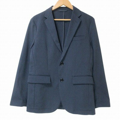 【中古】グリーンレーベルリラクシング ユナイテッドアローズ green label relaxing 美品 フルフラン ノッチドラペル 2ボタンジャケット テーラード ストレッチ ウォッシャブル シングル S 紺 ネイビー X メンズ 【ベクトル 古着】 250504