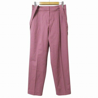 【中古】プラステ PLST 美品 21SS リネンブレンドサスペンダーパンツ テーパード タック S ピンク X レディース 【ベクトル 古着】 250520