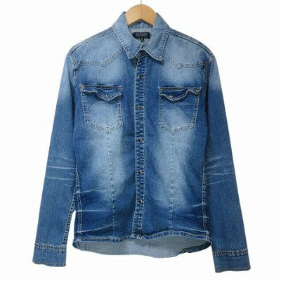 【中古】ディヴァイナー DIVINER デニム ウエスタンシャツ 長袖 M 青 ブルー X 【ベクトル 古着】 250616