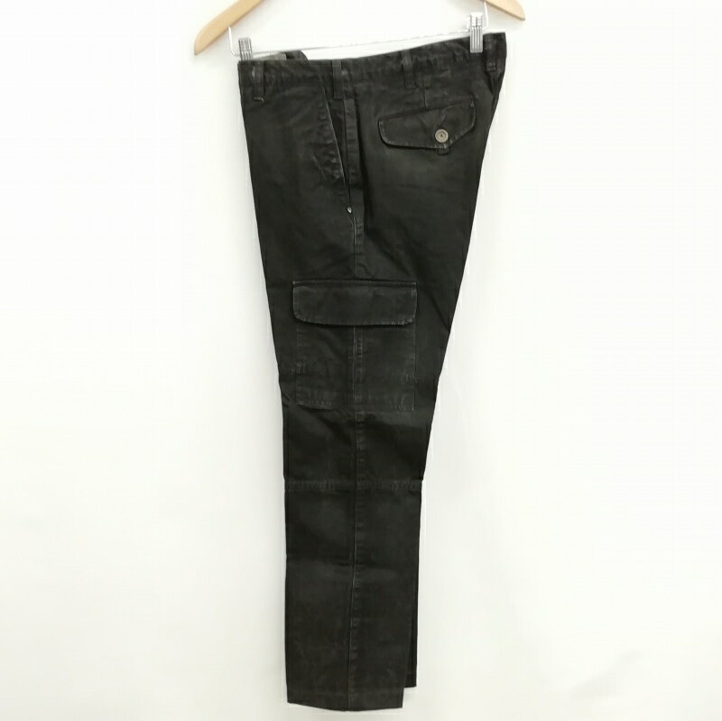 【中古】ヘンリーコットンズ HENRY COTTON'S スリムフィット コットン カーゴ パンツ 製品染め加工 ガーメントダイ 美品 48 ブラック系 メンズ 【ベクトル 古着】 250624