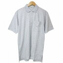 【中古】アクアスキュータム AQUASCUTUM ロゴジャガードニット ポロシャツ 半袖 刺? M グレー X メンズ 【ベクトル 古着】 250708