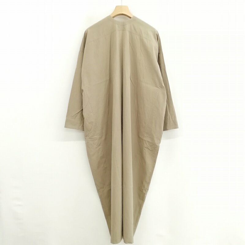 【中古】アーツ&サイエンス ARTS & SCIENCE ARTS&SCIENCE 18SS Flat long dress Special cotton broad Vネック フラット ロング マキシ ドレス ワンピース 1 カーキ系 レディース 【ベクトル 古着】 250710