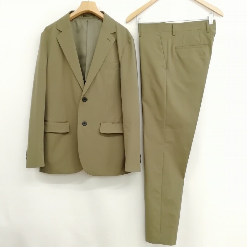 【中古】メゾンスペシャル MAISON SPECIAL SPECIAL FACTORY コラボ 洗える TECH SUIT ストレッチ ジャージ スーツ セットアップ 46 オリーブ系 メンズ 【ベクトル 古着】 250805