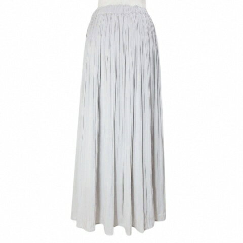 【中古】ロペピクニック ROPE Picnic エアリープリーツスカート GDC14160 ロング ウエストゴム 38T M相当 ライトグレー /X レディース 【ベクトル 古着】 250930