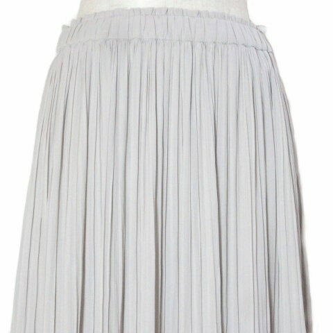 【中古】ロペピクニック ROPE Picnic エアリープリーツスカート GDC14160 ロング ウエストゴム 38T M相当 ライトグレー /X レディース 【ベクトル 古着】 250930