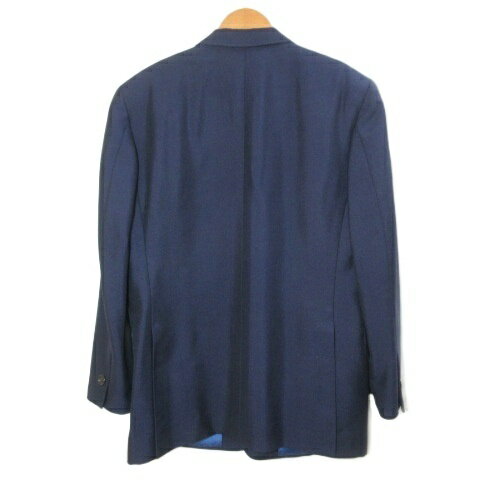 【中古】トラサルディ TRUSSARDI スーツ オーダーメイド シングル テーラード ジャケット パンツ 背抜き ウール モヘヤ 紺 ネイビー /X メンズ 【ベクトル 古着】 251114