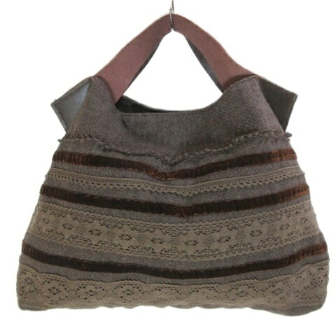 【中古】レイジースーザン LAZY SUSAN ハンドバッグ レース 鞄 A4収納 茶 ブラウン /X レディース 【ベクトル 古着】 251117