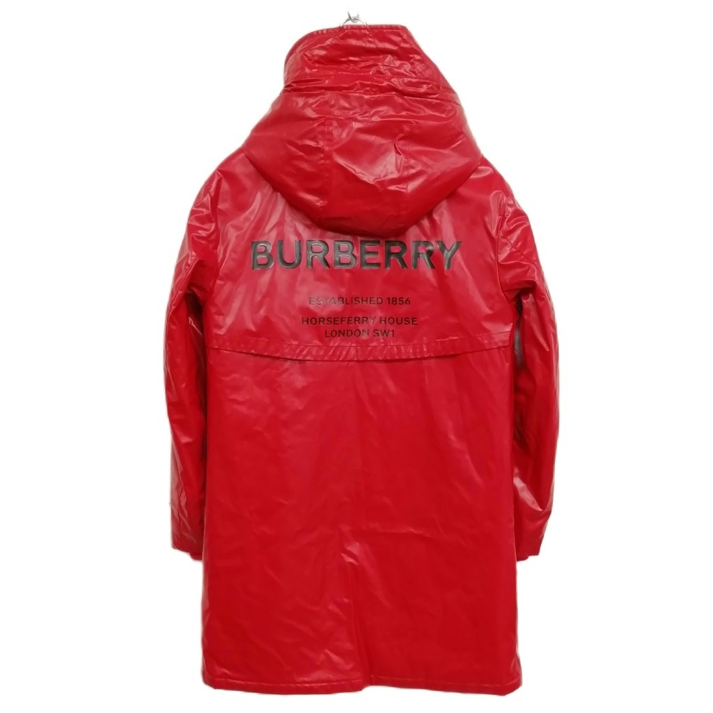 中古 バーバリー BURBERRY Cramond ロゴ プリント コーティング フーデッド コート 36 レッド レディース vectorpremium-19135544 ブランド古着ベクトルプレミアム店 パッケージ画像