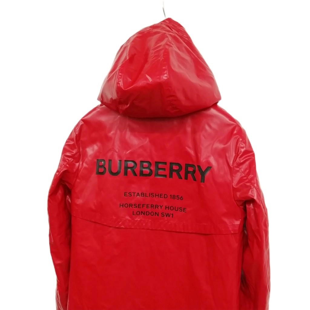 中古 バーバリー BURBERRY Cramond ロゴ プリント コーティング フーデッド コート 36 レッド レディース vectorpremium-19135544 ブランド古着ベクトルプレミアム店 サンプル画像2