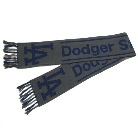 ブランド古着ベクトルプレミアム店の【中古】インフィールダーデザイン INFIELDER DESIGN マフラー MLB STADIUM MUFFLER ロサンゼルス ドジャース フリンジ ロゴ 日本製 グレー系 /X メンズ 【ベクトル 古着】 260228｜アングル2