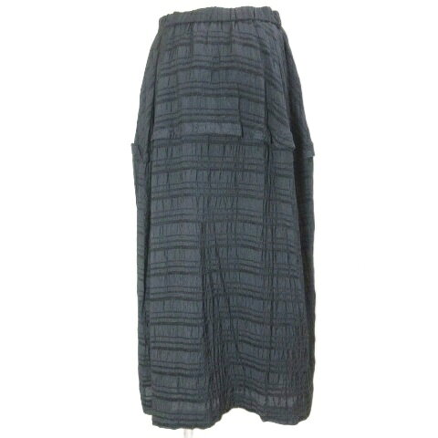 【中古】ナノユニバース nano universe 24AW マルチボーダータックディティールスカート ロング コクーンシルエット フリーサイズ 黒 ブラック /X レディース 【ベクトル 古着】 260319 vectorpremium-18965654 ブランド古着ベクトルプレミアム店 サンプル画像2