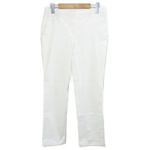 セオリー Theory 20SS パンツ STRETCH CANVAS TREECA 4 J クロップド テーパード 4 L相当 白 ホワイト 0106414 /X レディース  260409