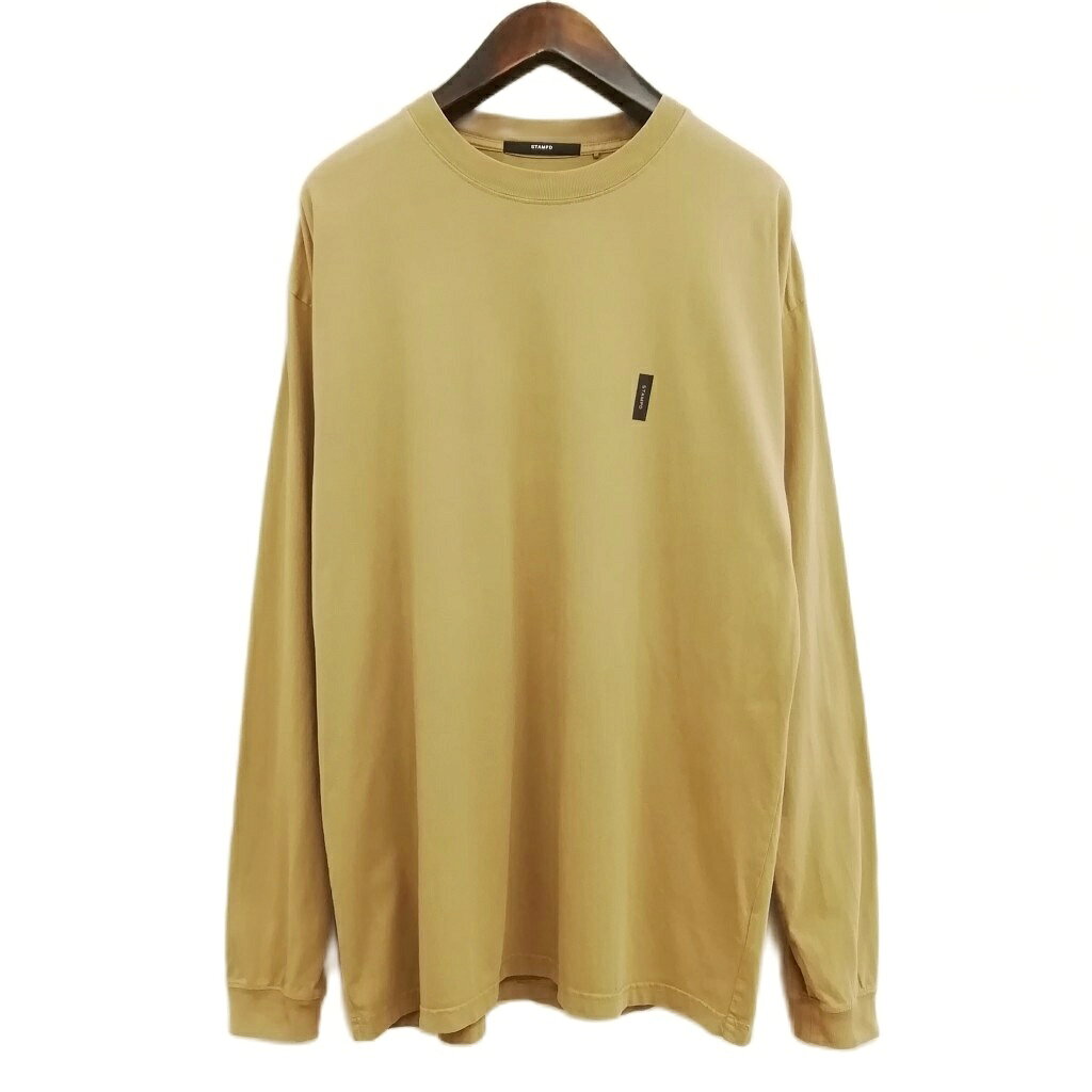 スタンプド STAMPD ワンポイント ロゴ ロングスリーブ Tシャツ ロンT XL ベージュ メンズ  260421