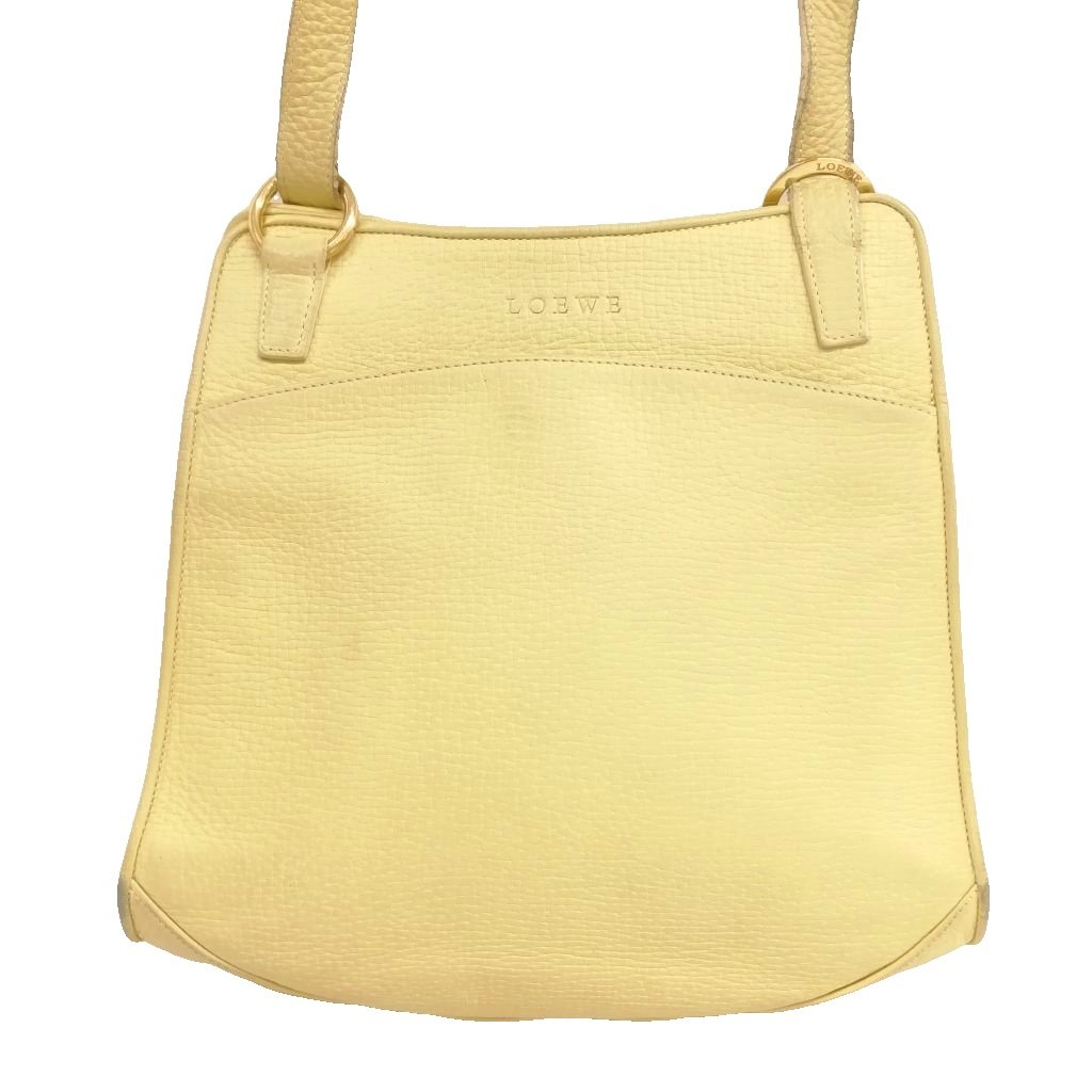 【中古】ロエベ LOEWE L11 ヴィンテージ レザー ショルダーバッグ イエロー系 レディース 【ベクトル 古着】 260722
