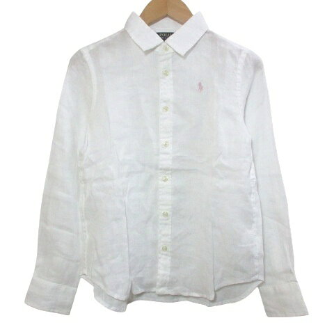【中古】ポロ ラルフローレン POLO RALPH LAUREN 美品 キッズ リネンシャツ 長袖 ポニー刺? ワンポイント 女の子 10 140cm 白 ホワイト /X キッズ 【ベクトル 古着】 260810ブランドポロ ラルフローレン POLO RALPH LAUREN表記サイズ10(140) 140/64実寸サイズ肩幅：33cm　身幅：40cm　着丈：55cm　袖丈：51cm　　素材本体 麻100% 装飾部分を除く色白 ホワイト仕様透け感：あり 裏地：なし 伸縮性：なし 光沢感：なし 生地の厚さ：薄め 状態使用感が少なく、状態の良い商品です。 ※あくまでも中古品ですので掲載写真や記載内容をご確認いただき、ご理解の上ご購入ください。備考ラルフ ローレン株式会社商品のお問い合わせの回答を休止しております。＊各商品ページの商品詳細等をご確認の上ご購入ください。【中古】ポロ ラルフローレン POLO RALPH LAUREN 美品 キッズ リネンシャツ 長袖 ポニー刺? ワンポイント 女の子 10 140cm 白 ホワイト /X キッズ 【ベクトル 古着】 260810状態ランク　”A”詳細については、下記および「状態ランクについて」ページをご覧ください。未使用・新品の商品ほぼ新品同様の商品使用感が少なく、かなり状態の良い商品使用感はあるが、傷や汚れの少ない商品使用感の他、傷や汚れが見られる商品かなり大きな傷みがある難あり商品※S〜CランクはUSED品となりますので、使用感をご理解の上でご入札下さい。状態ランクについてinformationブランドポロ ラルフローレン POLO RALPH LAUREN表記サイズ10(140) 140/64実寸サイズ肩幅：33cm　身幅：40cm　着丈：55cm　袖丈：51cm　　素材本体 麻100% 装飾部分を除く色白 ホワイト仕様透け感：あり 裏地：なし 伸縮性：なし 光沢感：なし 生地の厚さ：薄め 状態使用感が少なく、状態の良い商品です。 ※あくまでも中古品ですので掲載写真や記載内容をご確認いただき、ご理解の上ご購入ください。備考ラルフ ローレン株式会社商品のお問い合わせの回答を休止しております。＊各商品ページの商品詳細等をご確認の上ご購入ください。本商品は一点物です他サイトや店舗にて販売している商品です。多少のお時間差にて欠品になることもございます。予めご了承頂ますようお願い致します。ベクトル・サイズガイドはこちらこの商品と同じブランドの商品を見る