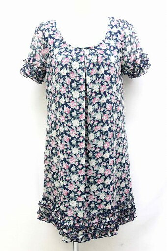 【中古】グローブ grove ワンピース スカート ひざ丈 花柄 フリル 半袖 M ネイビー 紺 /Z レディース 【ベクトル 古着】 200829 ブランド古着ベクトルプレミアム店 【中古】グローブ grove ワンピース スカート ひざ丈 花柄 フリル 半袖 M ネイビー 紺 /Z レディース 【ベクトル 古着】 200829 ブランド古着ベクトルプレミアム店