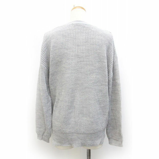 【中古】コウベレタス KOBE LETTUCE ニット セーター シンプル 長袖 グレー /Z レディース 【ベクトル 古着】 220928