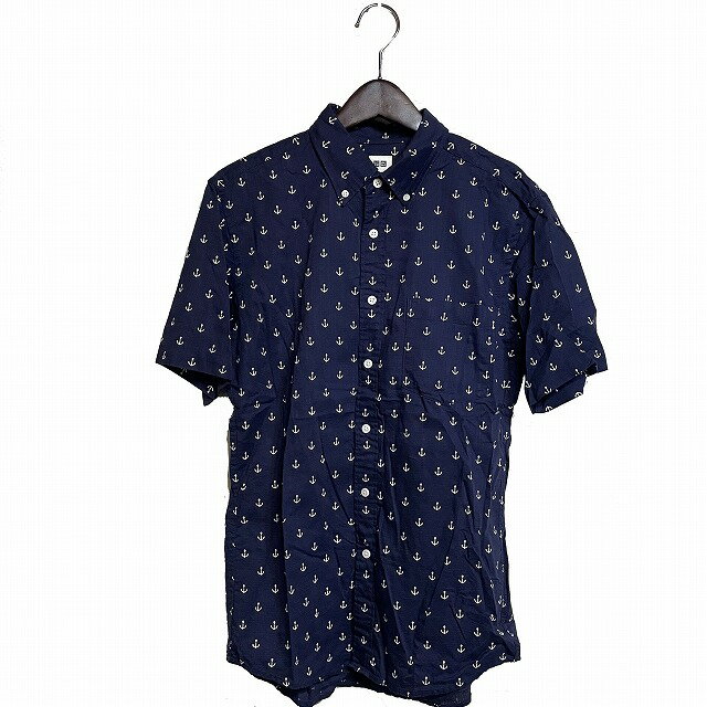 UNIQLO - オールドユニクロ UNIQLO 七分丈ストライプシャツ 白