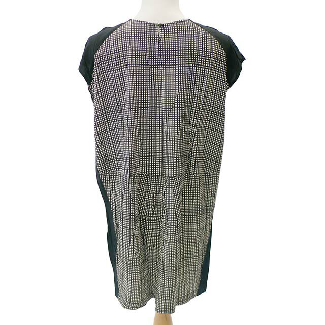 【中古】ニコアンド Niko and.. チュニック ワンピース ノースリーブ レイヤー 膝上 ギンガムチェック ブラック ホワイト /AG レディース 【ベクトル 古着】 230929