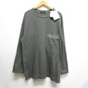 【中古】未使用品 ワイズ Y's 長袖 カットソー Tシャツ 02 ダークグレー ポケット YV-T62-046 ヨウジヤマモト 日本製 タグ付き メンズ 【ベクトル 古着】 240412