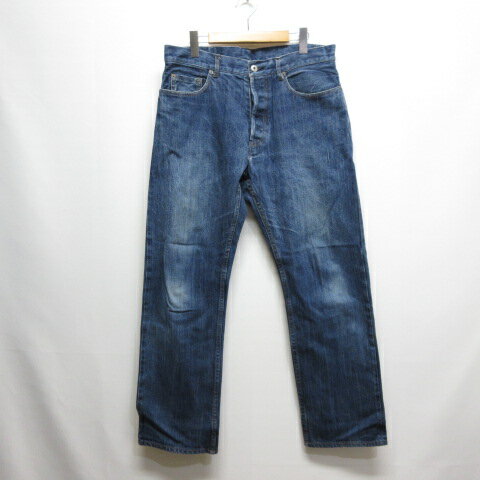 【中古】エンジニアードガーメンツ Engineered Garments WORKADAY ストレート デニム パンツ ジーンズ 34 インディゴ ジーパン ボタンフライ メンズ 【ベクトル 古着】 241220