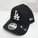 【中古】未使用品 ニューエラ NEW ERA 9FIFTY MLB ロサンゼルス ドジャース ベースボール キャップ 帽子 S-M 黒 ブラック ストレッチスナ...