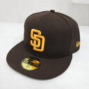 【中古】未使用品 ニューエラ NEW ERA 59FIFTY 5950 MLB サンディエゴ パドレス ベースボール キャップ 帽子 7 1/4 57.7cm ...