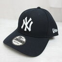 【中古】未使用品 ニューエラ NEW ERA 9FORTY MLB ニューヨーク ヤンキース ベースボール キャップ 帽子 ネイビー アジャスタブル 正規品 メ...