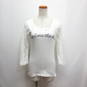 【中古】ヴィニー Vigny 七分袖 プリント Tシャツ カットソー 38 オフホワイト レディース 【ベクトル 古着】 250516(4)