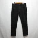 【中古】無印良品 良品計画 スキニー デニム パンツ 33 黒 ブラック ストレッチ ジッパーフライ メンズ 【ベクトル 古着】 250603