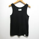 【中古】アズールバイマウジー AZUL by moussy タンクトップ ノースリーブ カットソー S 黒 ブラック メンズ 【ベクトル 古着】 250630